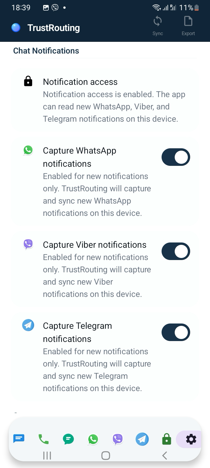 System settings